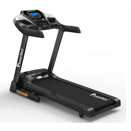 Powermax Fitness TDM-110S 2HP (4HP peak) Motorized Treadmill with Auto Lubrication and Android/iOS mobile app (Warranty: Motor-3 yrs; Other parts-1yr; Frame:Lifetime)