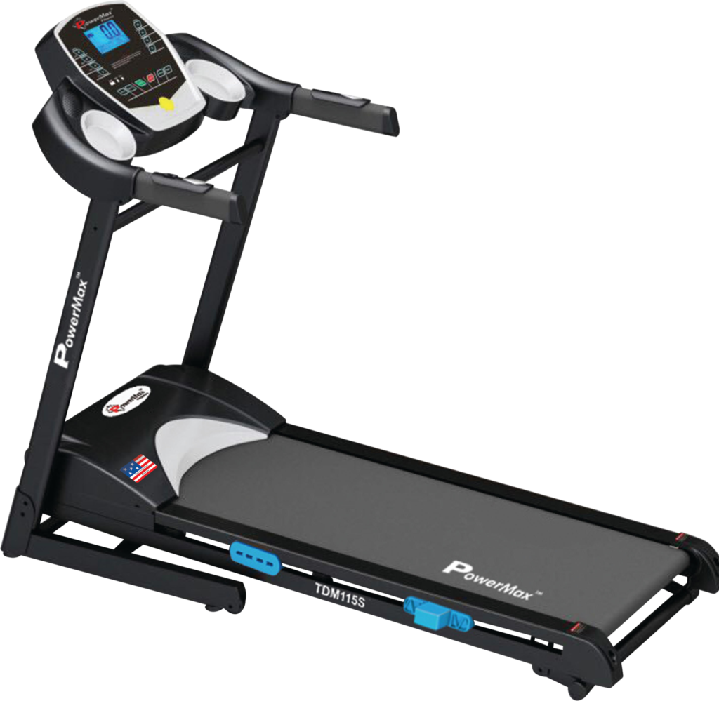 Powermax Fitness TDM115S 2HP (4HP peak) Motorized Treadmill with Green Motor and Auto Lubrication (Warranty: Motor-3 yrs; Other parts-1yr)