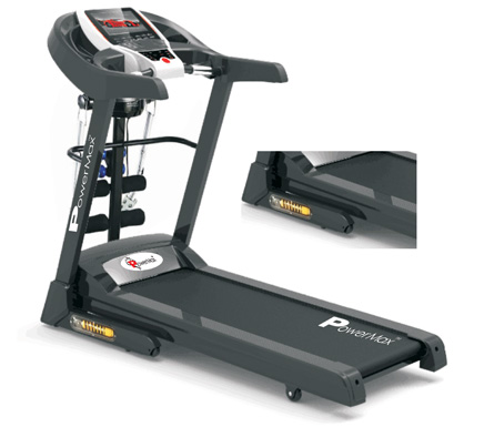 Powermax Fitness TDA250 2HP (4HP peak) Motorized Treadmill with Auto-Inclination and Auto-lubrication (Warranty: Motor-3 yrs; Other parts-1yr)