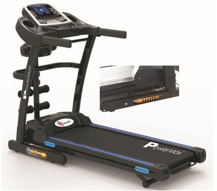 Powermax Fitness TDA-330S 3HP (6HP peak) Multifunction Motorized Treadmill with Auto-Inclination(Warranty: Motor-3 yrs; Other parts-1yr)