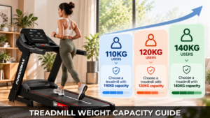 Best Treadmill for 110kg User with a treadmill weight capacity guide comparing 110kg, 120kg and 140kg users